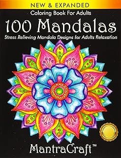 Coloring Book For Adults: 100 Mandalas: Stress Relieving Mandala Designs for Adults Relaxation image
