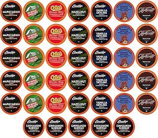 Two Rivers Coffee Flavored Pods, Variety Sampler Pack for Keurig K Cup Brewers, 40 Count - Flavored Coffee Lovers, Great Gift - 5 Cups Of Each Flavor image
