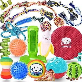 KIPRITII 25 Pack Various Puppy Dog Toys for Teething, Entertainment & Interaction, Puppy Chew Toys Pack with Rope Toys, Treat Balls and Dog Squeaky Toys for Puppy & Small Dogs image