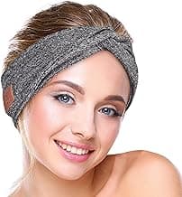 Bluetooth Headband for Women, HD Speakers Bluetooth 5.0 Wireless Headband Headphones, Fashion Grey Head Band with Knotted/Twist Design for Yoga, Workout, Running, Sports, Gift(Purple) image