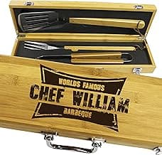 My Personal Memories Personalized Engraved Grill BBQ Gifts Set for Men Dad Father Him - Barbecue Grilling Set with Tools image