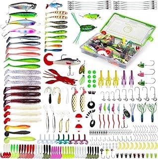 232PCS Fishing Lure Kit - Fishing Tackle Box Includes Fishing Lures, Spinner Baits, Fishing Bait, Bass Lures, Trout Lures, Fishing Accessories, Bass Fishing Gear and Equipment image