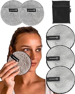 Ogato Reusable Makeup Remover Pads -6pc Reusable Makeup Remover Cloths - Reusable Face Pads, Makeup Eraser for All Skin Types - Washable Microfiber Makeup Remover Face Cloths - With Free Laundry Bag image