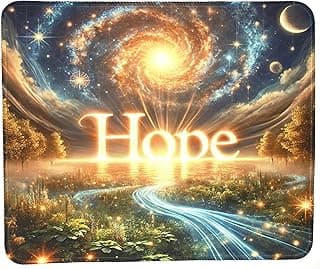 Hope Mouse Pad, Gaming Mousepad, Stitched Edges, 12.2 x 10.5 inches, Non-Slip Natural-Rubber Back, Waterproof for Home, Office, Desktop, Gaming, Multi-Use image