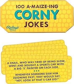 Ridley’s 100 A-maize-ing Corny Joke Cards – Includes 100 Jokes for Kids and Adults, Funny Jokes for Family-Friendly Fun – Makes a Great Gift Idea