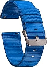 GadgetWraps 18mm Nylon Watch Band with Quick Release Pins – Compatible with Speidel, Daniel Wellington, Wristology – 18mm Nylon Watch Band (Electric Blue, 18mm) image