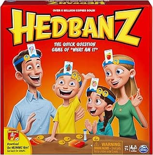 Hedbanz, Quick Question Picture Guessing Family Game for Game Night Headbands Board Game, for Adults and Kids Ages 7 and Up (Edition May Vary)