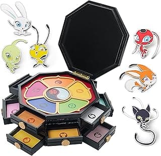 Miraculous Ladybug Officially Licensed Wooden Chest, Master Fu Miracle Box Set with 6 Pins image