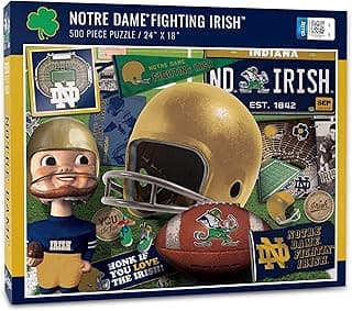YouTheFan NCAA Notre Dame Fighting Irish RS-PRetro Series Puzzle - 500 Pieces, Team Colors, Large (0950455)