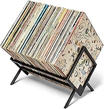 MODERN VINYL Record Holder - Matte Black Metal - 80-100 LP Storage - Simple, Quick Assembly - Vinyl Display, Storage - High-End Design - Protects Vinyl - Organize Albums - Book, Magazine, Files