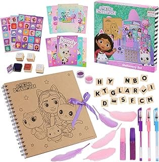 Gabby's Dollhouse Scrapbook Kit for Kids Art Supplies Craft Set Scrapbook Accessories Stickers Stamps Gel Pens Girls Gifts image