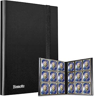 Trading Cards Binder, 9 Pocket Baseball Football Binder 360 Side Loading Trading Card Holder, Standard Size Card Organize Album for Sports TCG(BLACK) image
