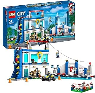 City Police Training Academy 60372, Station Playset with Obstacle Course, Horse Figure, Quad Bike Toy and 6 Officer Minifigures, for Kids Ages 6 Plus image