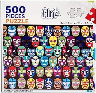 Mexican Wrestlers Masks Jigsaw Puzzle 500 Pieces image