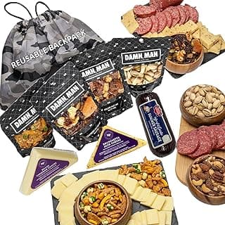 Ultimate Food Gift Basket for Men - Over 2 lbs of Cheese, Sausage, Mixed Nuts, Great for Birthday, Care Package, Unique Charcuterie Meat and Cheese Food Gift Box image