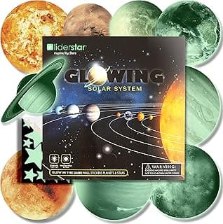 Dinosaur and Planets Solar System Glow in The Dark Wall Stickers for Kids Bedroom Decor image
