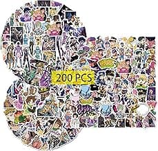 Pounchi Bizarre Amine Stickers (200 Pcs) Gifts Decor Cartoon Stickers for Kids Teens for Computers Laptop Skateboard Guitar Luggage Vinyl Decal image
